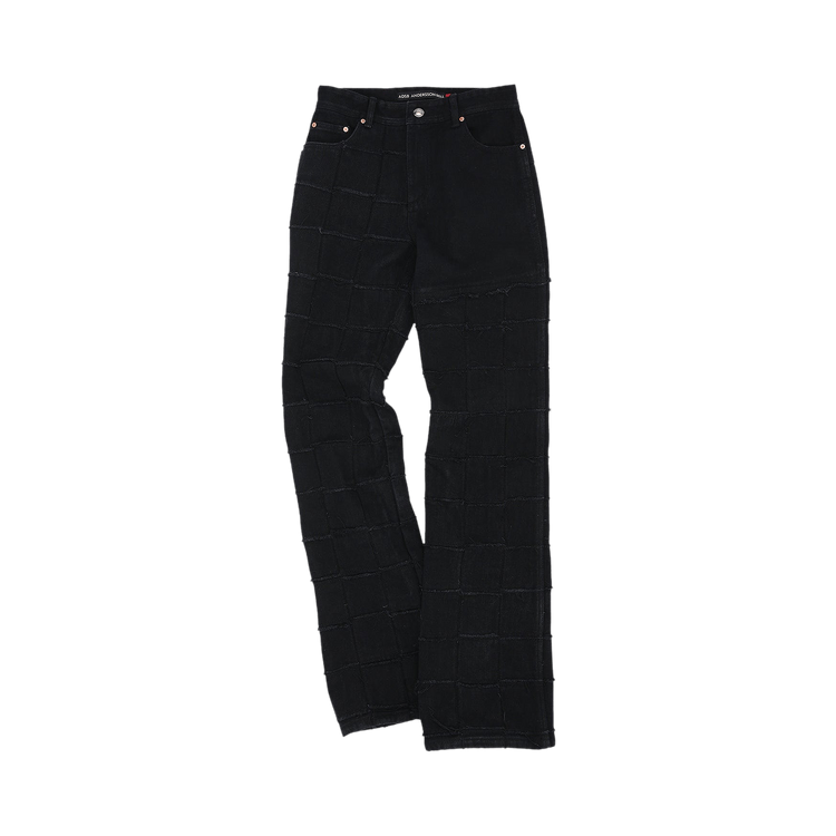 Andersson Bell New Patchwork Wide Leg Jeans "Black"