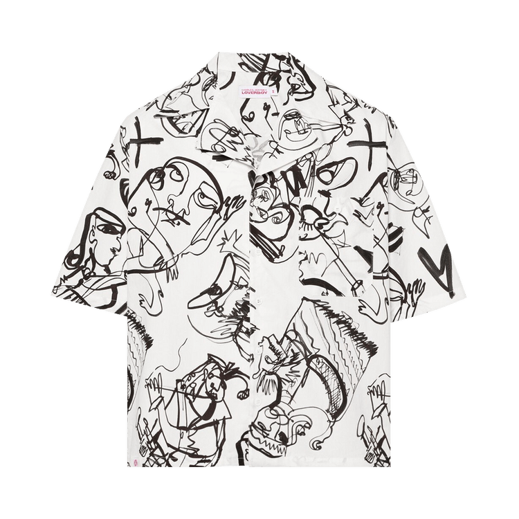 Charles Jeffrey Loverboy Hawaiian Shirt "White/Black"