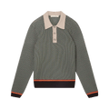 Wales Bonner Valley Knit Polo "Green/Brown/Beige"