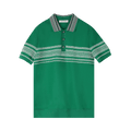 Wales Bonner Dawn Knit Polo "Green/Ivory"