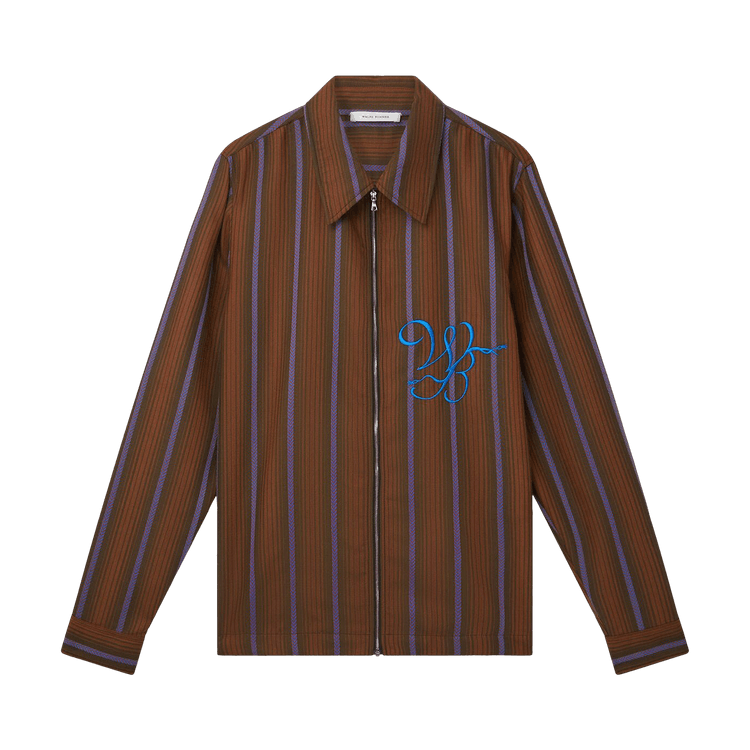 Wales Bonner Chorus Zip Shirt "Brown/Blue"