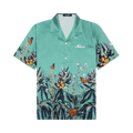 Nahmias Botanical Silk Short-Sleeve Shirt "Ocean"
