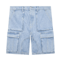 Nahmias Denim Logo Cargo Shorts "Light Wash"