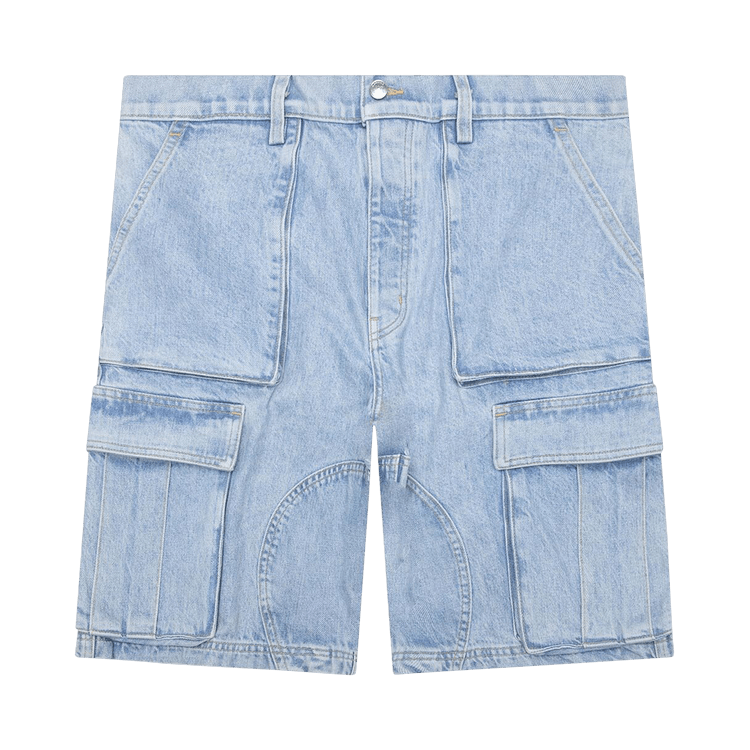 Nahmias Denim Logo Cargo Shorts "Light Wash"