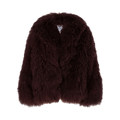 The Attico Short Coat "Wine Red"