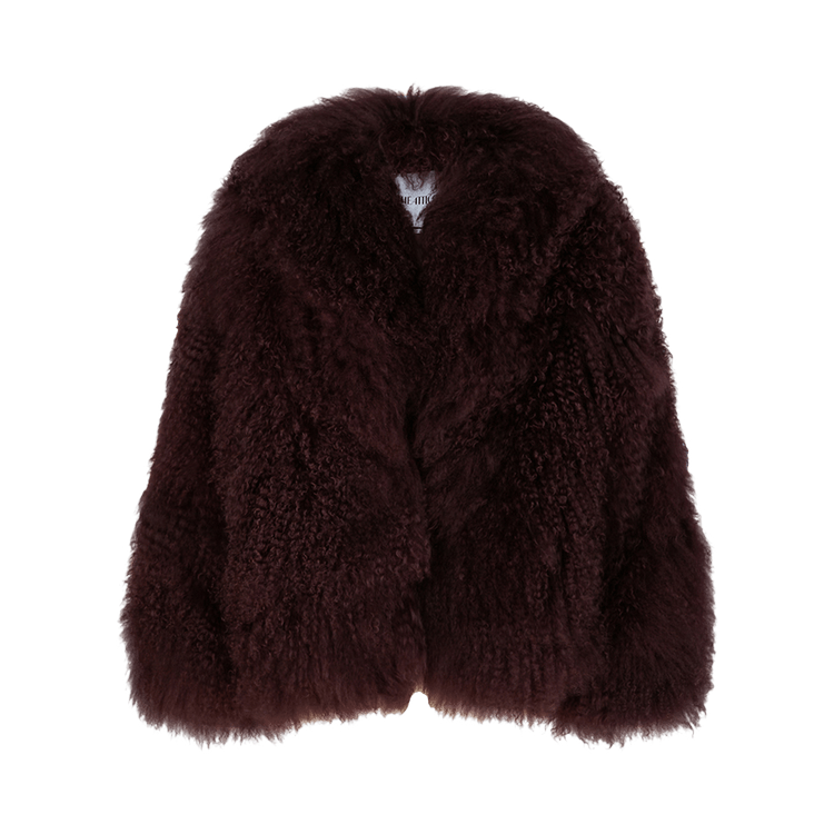 The Attico Short Coat "Wine Red"