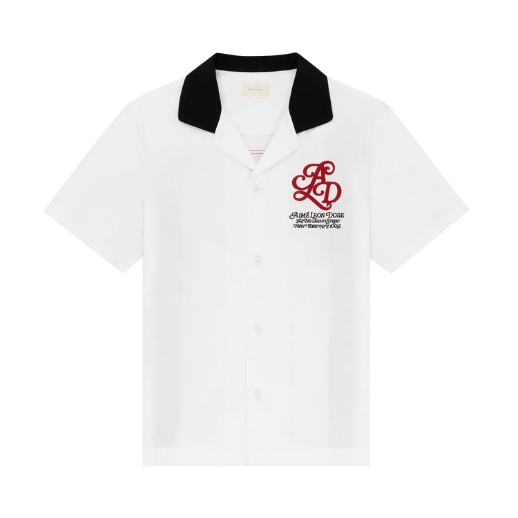 Aimé Leon Dore Monogram Bowling Shirt "Bone White"