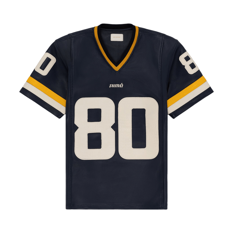 Aimé Leon Dore Leather Team Football Jersey "Navy Blazer"