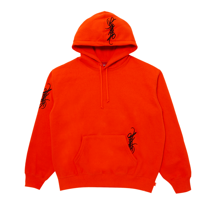 Supreme Tag Hooded Sweatshirt "Bright Orange"