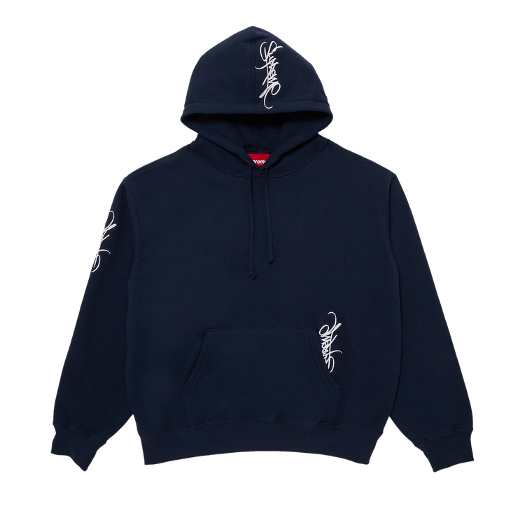 Supreme Tag Hooded Sweatshirt "Navy"