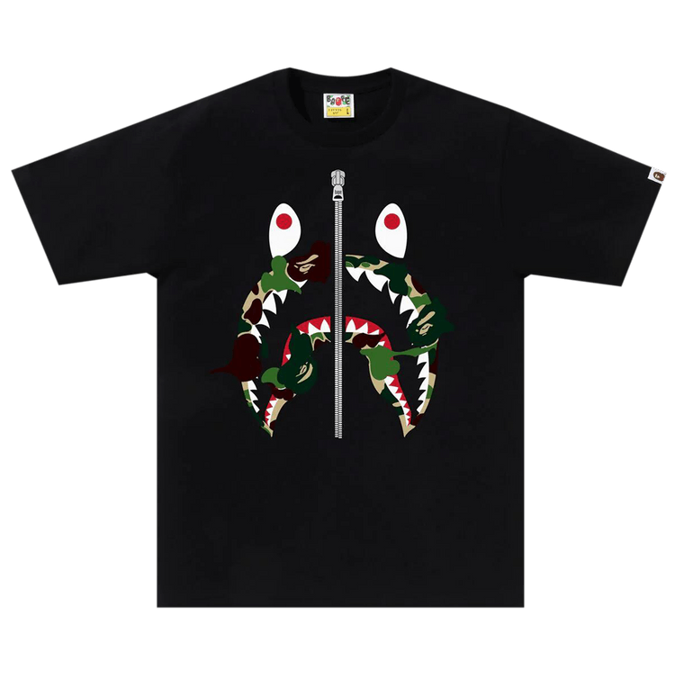 BAPE ABC Camo Rebuild Shark Tee "Black/Green"