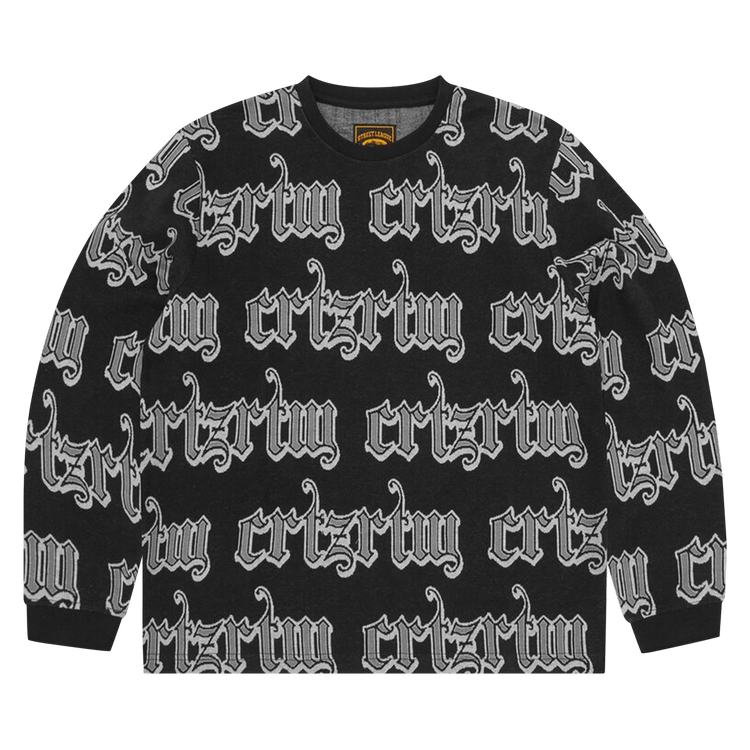 Corteiz Gothic Jacquard Long-Sleeve "Black"
