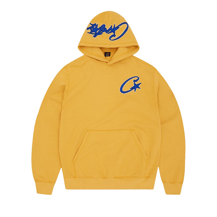 Corteiz Satin C Star Appliqué Hoodie "Mustard"