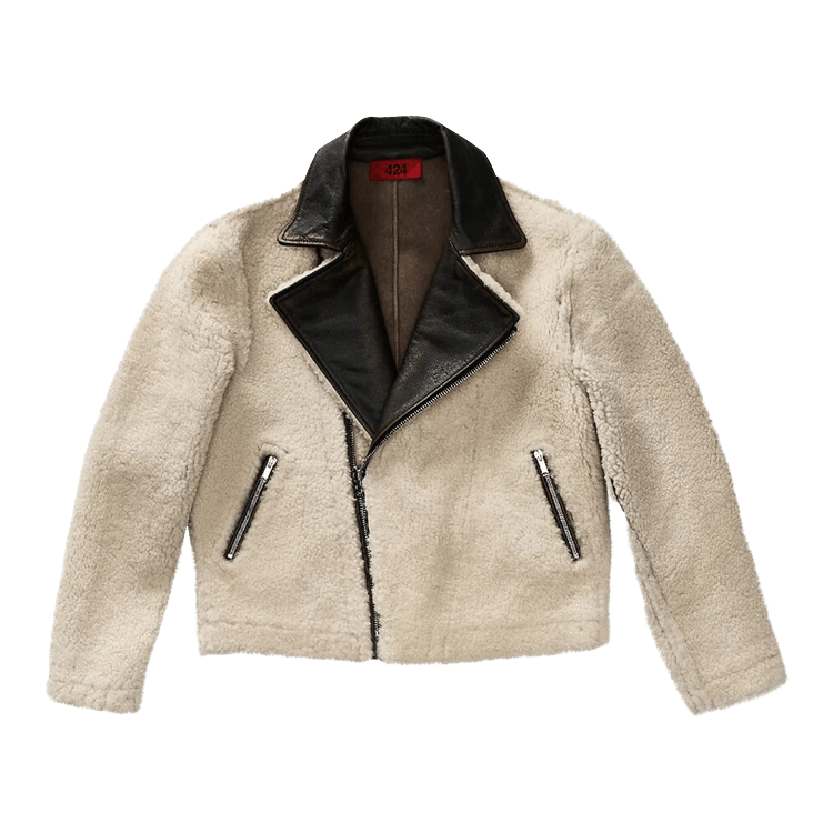 424 Lightweight Leather Jacket "Beige"