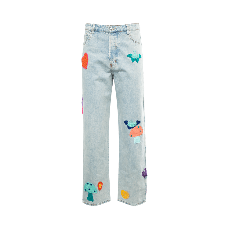 Nahmias Crochet Patchwork Jeans "Light Wash"
