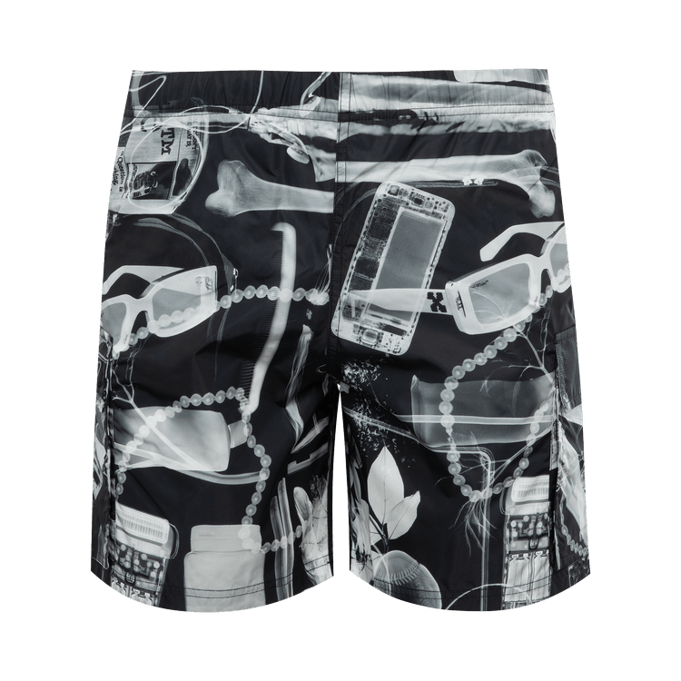 Off-White X-Ray Cargo Swim Shorts "Black/White"