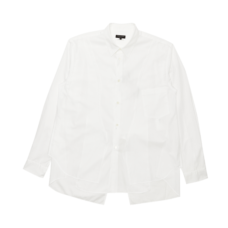 Comme des Garçons Homme Plus Cut-Out Long-Sleeve Shirt "White"