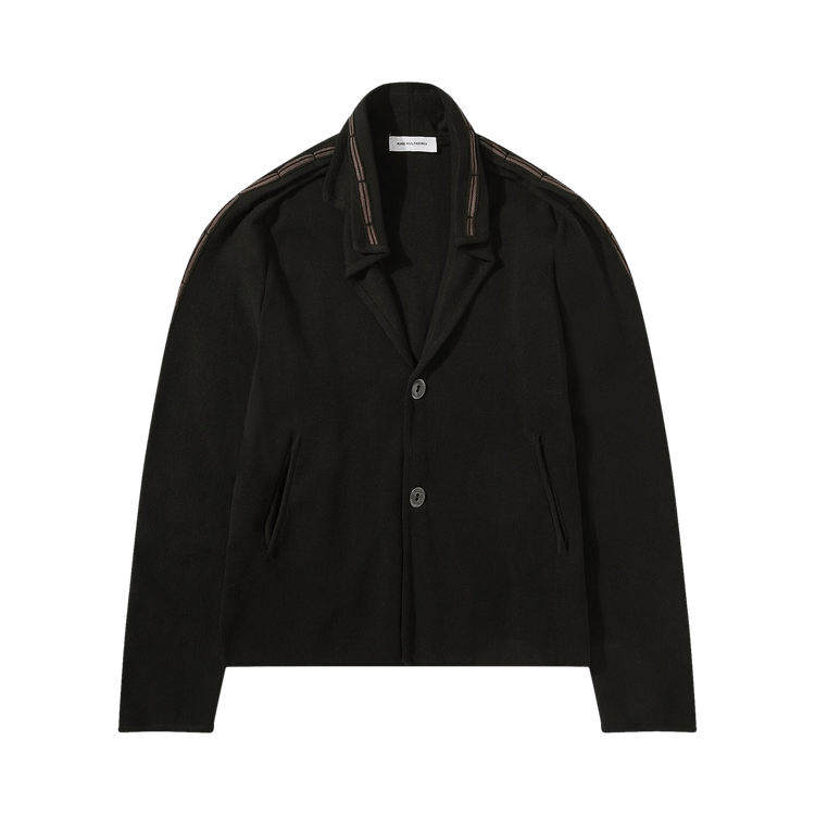 Kiko Kostadinov Ugo Knitted Blazer "Crow Black/Cedar Brown"