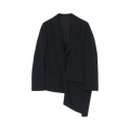 Y's Front Layered Print Coat 'Black'