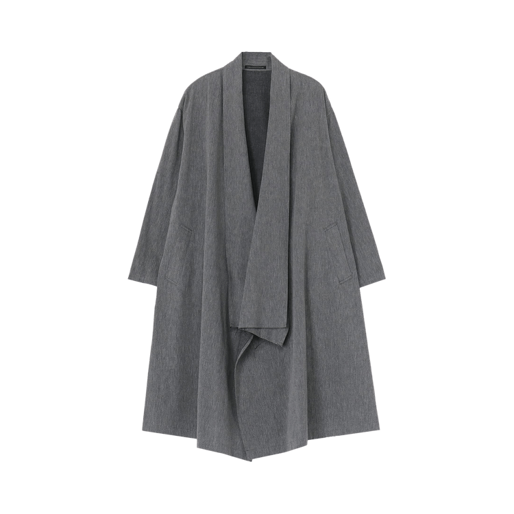 Y's Mini Herringbone Butterfly Print Robe Coat 'Blue'