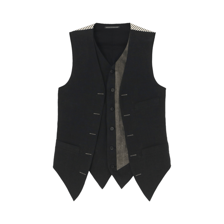 Yohji Yamamoto Pour Homme Double Switching Vest "Black"