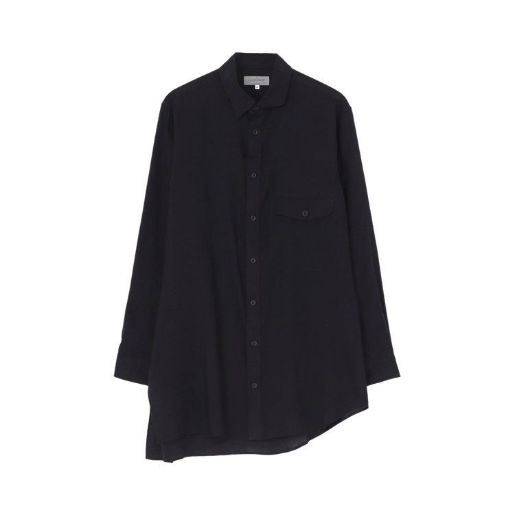 Yohji Yamamoto Pour Homme Asymmetric Placket Shirt "Black"