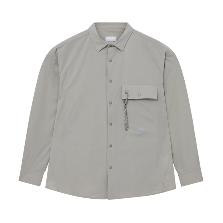And Wander Light Cloth Shirt "Light Grey"