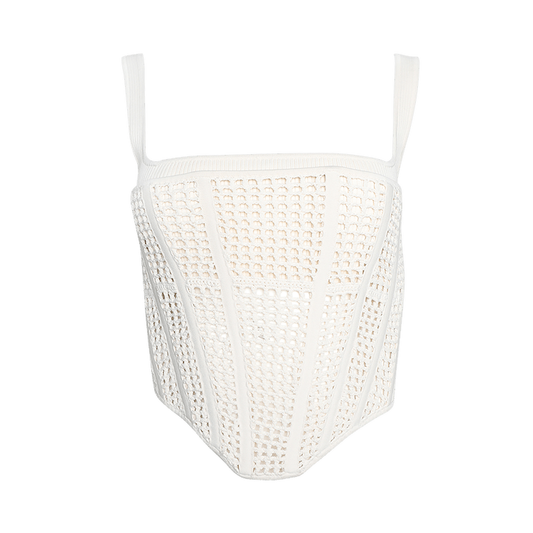 Dion Lee Crochet Suspend Corset "Ecru"