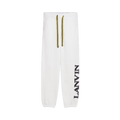 Lanvin Logo Embroidered Sweatpants "White Mustang"