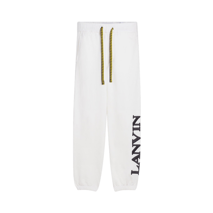 Lanvin Logo Embroidered Sweatpants "White Mustang"