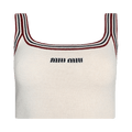 Miu Miu Knit Crop Tank Top "Natural"