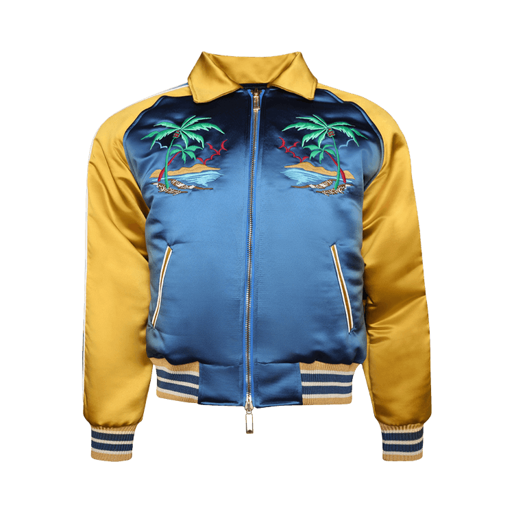 Rhude Palm Eagles Souvenier Jacket "Navy/Mustard Yellow"
