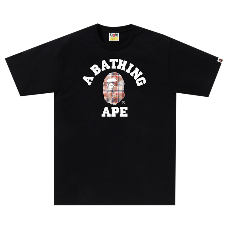 BAPE Bleach Check College Tee "Black"