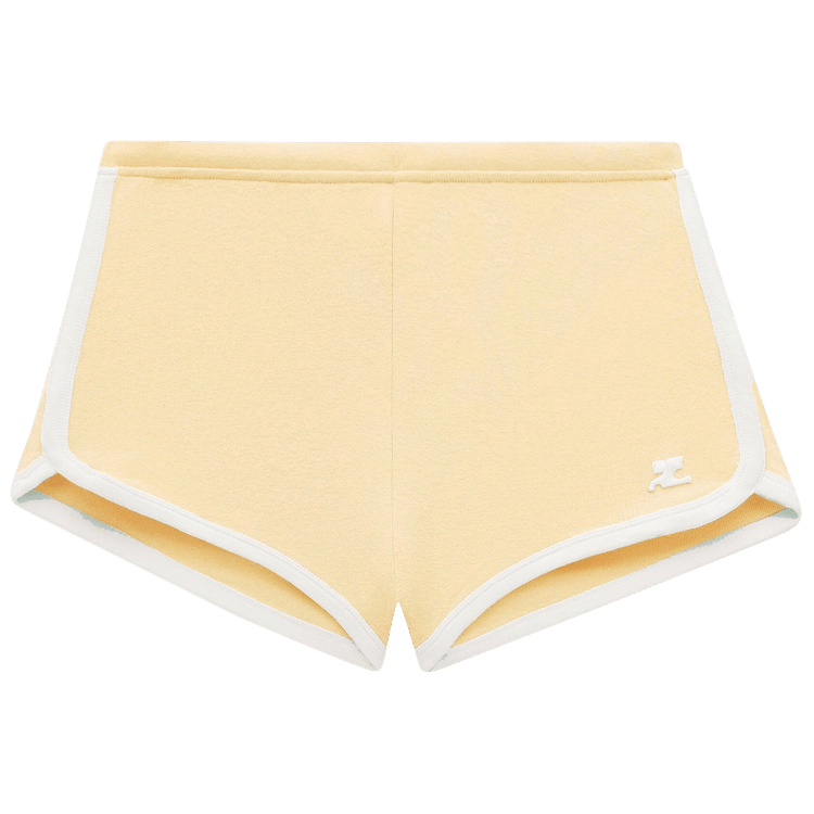 Courrèges Contrast Mini Short "Pollen/Heritage White"