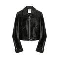 Courrèges Zipped Iconic Vinyl Jacket "Black"