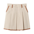 Miu Miu Canvas Skirt "Beige/Cognac"