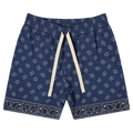 Palm Angels Paisley Shorts "Navy Blue"