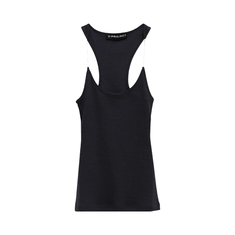 Y/Project Invisible Strap Tank Top "Vintage Black"