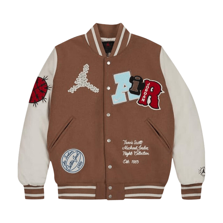 Air Jordan x Travis Scott Varsity Jacket (Asia Sizing) "Antique Brown"