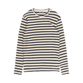 Jil Sander Striped Crewneck T-Shirt "White/Navy"