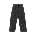 KUSIKOHC Multi Rivet Denim Pants "Black"