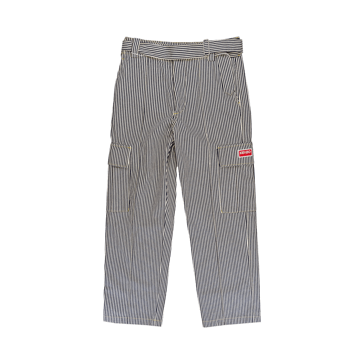 Kenzo Striped Straight Cut Genderless Cargo Jeans "Rinse Blue Denim"