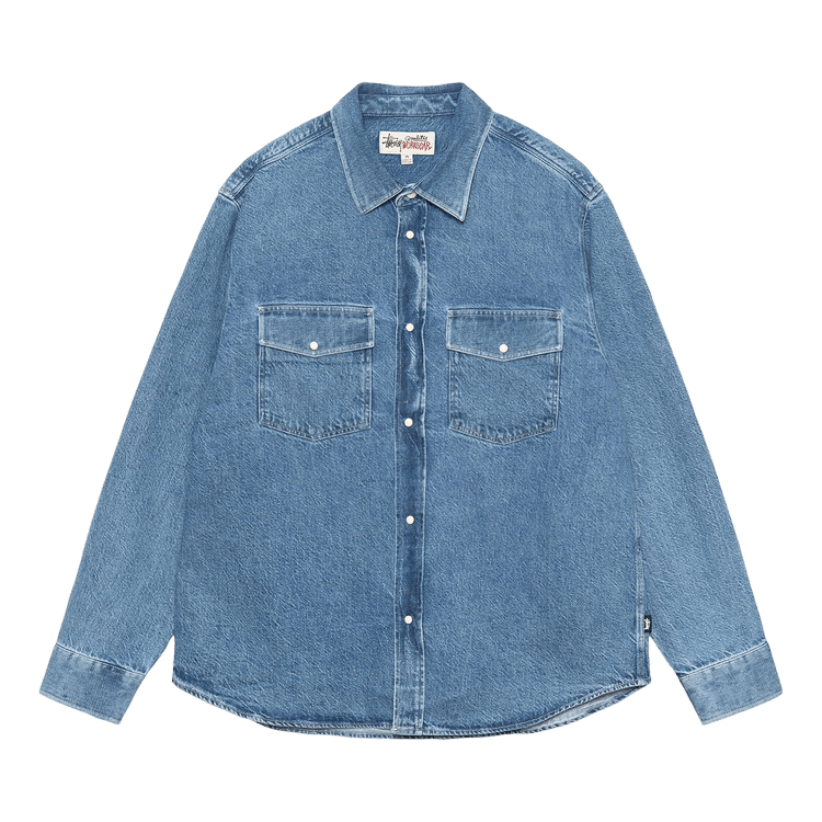 Stussy Boxy Western Denim Shirt "Light Denim"