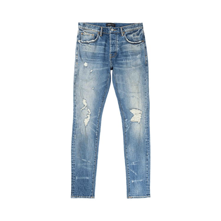 PURPLE BRAND Low Rise Slim Jeans "Mid Indigo"