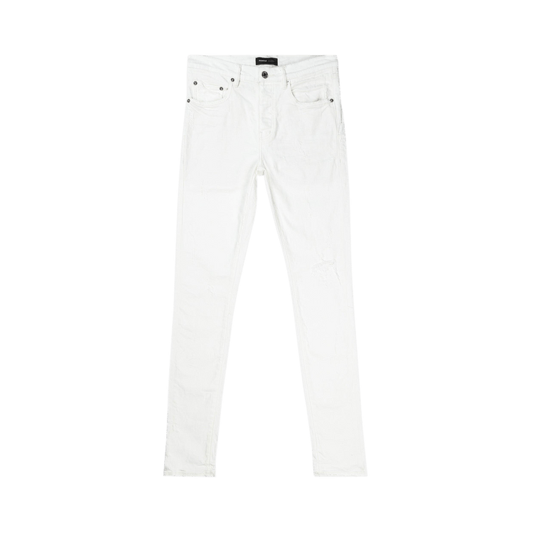 PURPLE BRAND Low Rise Slim Jeans "White"