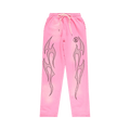 Hellstar Flame Sweatpants "Pink/Silver"