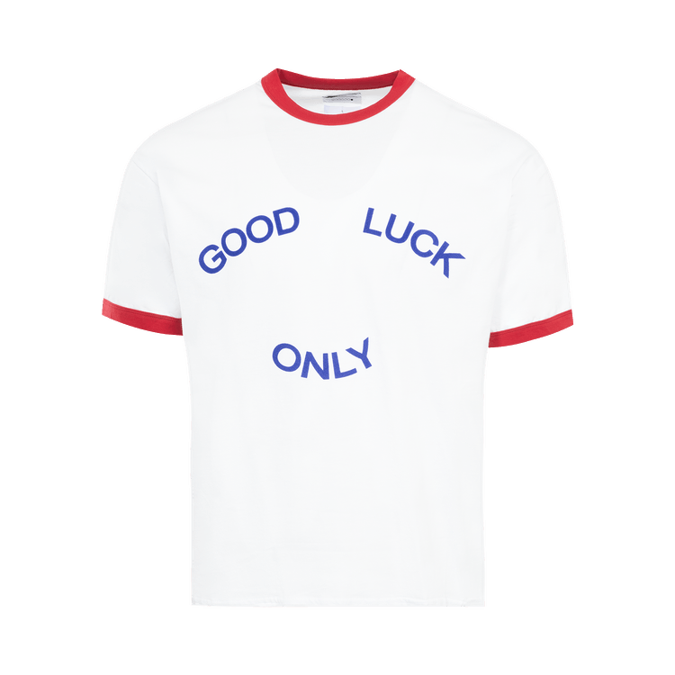 Mr. Saturday Glo Ringer Tee "White/Blue"