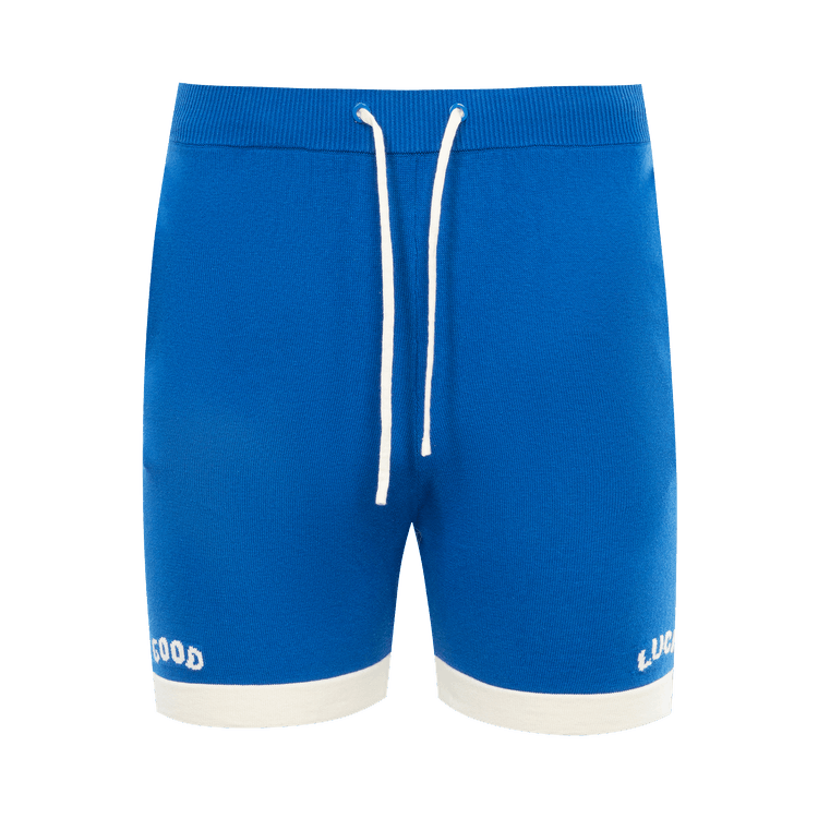 Mr. Saturday Knit Polo Short "Ecru/Blue"