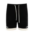 Mr. Saturday Knit Polo Short "Black/Ecru"