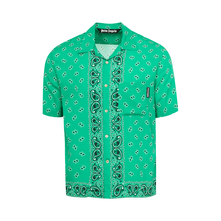 Palm Angels Paisley Bowling Shirt "Green"